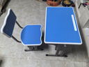 领坚儿童学习桌中小学生可升降书桌椅课桌写字桌小户型培训班家用套装 学校款桌椅pro(5cm铁柱)+蓝色 60CM*40CM*76CM 实拍图