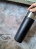 京东京造 保温杯 男士女户外大容量闷茶焖泡水杯子 316不锈钢黑色500ml 实拍图
