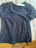 优衣库女装竹节纱V领T恤/短袖棉白T上衣打底内搭春夏新款483576 69 藏青色 XS /150/76A 实拍图
