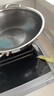 赫巴兹（HZIB）德国不粘锅316不锈钢炒锅炒菜锅具少油烟平底炒锅电磁炉燃气通用 双面屏+玻璃盖内径32外径 34cm 实拍图