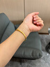 明牌珠宝 足金亮点光面钻纹黄金手镯女款金镯子AFI0062工费300 黄金手镯 5.6直径 约12.71克 实拍图