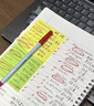得力(deli)12本1200张荧光彩色便利贴  76*51mm便条纸/ 记事贴/ 自粘留言本 办公用品 9084 实拍图