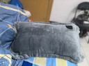 雅鹿冬季牛奶绒枕套家用枕头套48x74cm单人保暖刺绣枕套+枕芯一对装 H-冰川灰【加厚 不掉毛】 48x74cm枕套一只装 实拍图