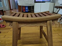 南美花梨高矮弯面实木凳子老人洗澡超实用居家夏日纳凉凳餐凳茶凳 烫蜡原木色高款 实拍图