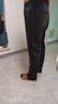 皮尔卡丹休闲裤男士秋冬季款爸爸裤子男中老年男士春季运动宽松加绒直筒裤 藏青色+黑色(春季款两件装) 3XL 【160-180斤】 实拍图