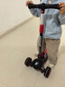 炫风达人儿童滑板车2岁玩到16岁平衡车溜溜车宝宝踏板车发光车轮 红色 实拍图