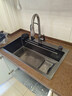 JOMOW厨房水槽洗菜盆大单槽多功能洗碗水槽304不锈钢飞雨瀑布一体下盆 九牧王新技术瀑布款【PROMAX5.0】 80*45集渣加厚超耐磨耐刮 实拍图