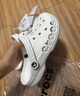 CROCS卡骆驰洞洞鞋贝雅男鞋女鞋轻便耐磨一脚蹬拖鞋休闲鞋|10126 白-100 39 (240mm) 实拍图