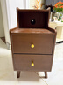 灏森梦床头柜卧室小型床头桌现代简约床边柜窄款置物时尚收纳架柜子 【加高款】胡桃色30CM 实拍图