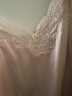 金三塔睡衣女真丝睡裙桑蚕丝蕾丝性感V领吊带裙子礼物 桃盈粉 XL 实拍图