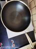 赫巴兹（HZIB）德国不粘锅316不锈钢炒锅炒菜锅具少油烟平底炒锅电磁炉燃气通用 双面屏+全钢盖内径32外径 34cm 实拍图