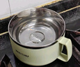 美厨（maxcook）304不锈钢泡面碗 15cm塑钢快餐杯学生饭盒便当盒 北欧绿MCFT191 实拍图