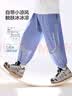左西男童防蚊裤儿童裤子夏季2026新款薄款凉感速干运动裤 蓝色 160 实拍图