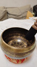 梵木果【麟纹钵】尼泊尔半手工颂钵音疗佛音黄铜碗瑜伽采耳居家冥想静心 中-六字真言12cm+磨棒+钵垫 实拍图