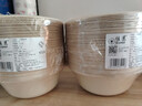 佳茉 一次性碗500mL本色纸碗50只 可降解一次性盘子甘蔗纸浆一次性餐具户外烧烤加厚野餐用品 实拍图