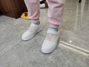 361°儿童四季板鞋男女童(3-12岁)百搭魔术贴滑板鞋小白鞋 粉34 实拍图