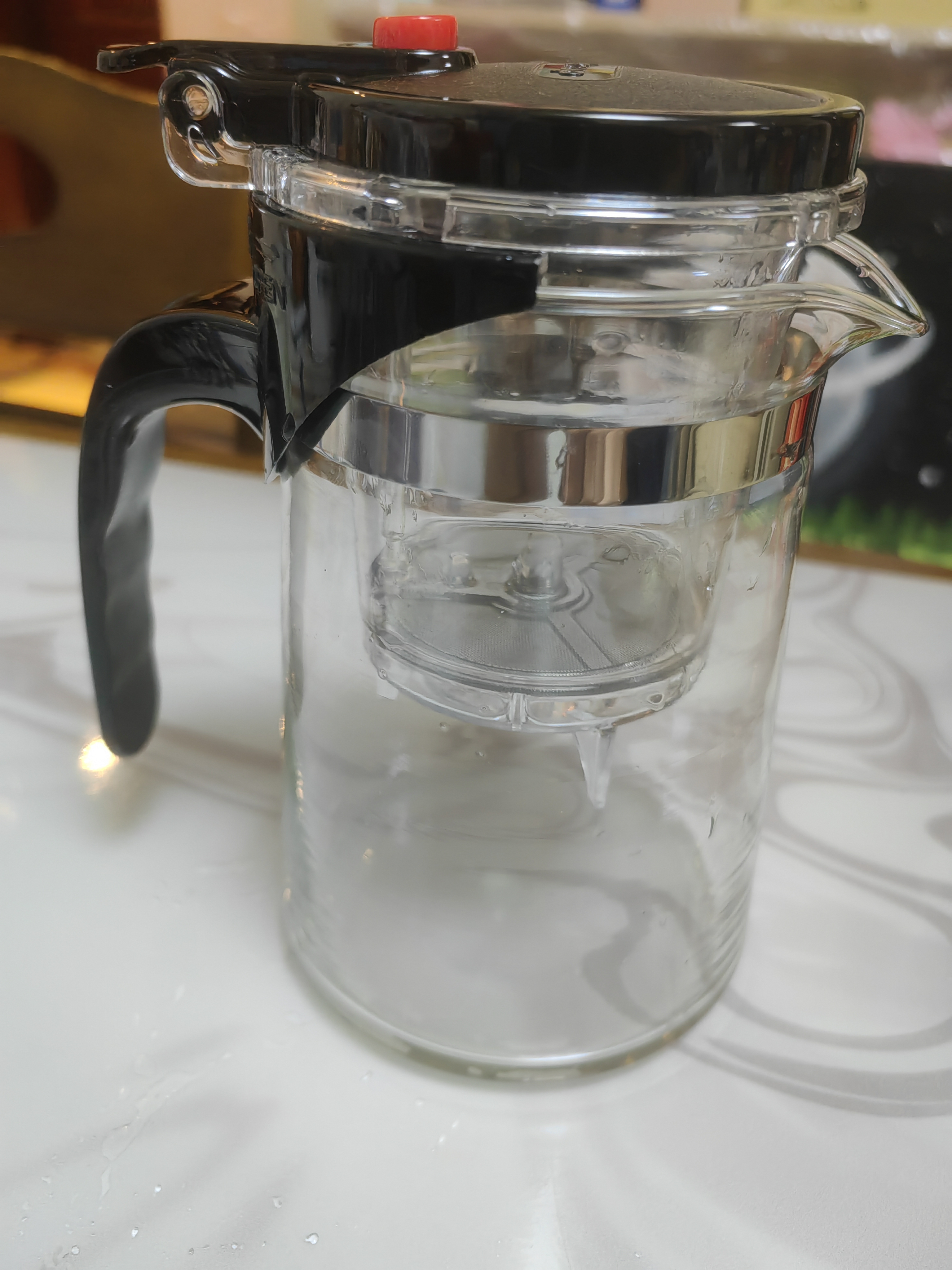 逸达飘逸杯泡茶壶泡茶壶茶杯茶水分离功夫飘逸杯滤茶家用一键冲茶器 500ml锥型直压【一键滤茶】 实拍图