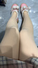 小野和子【杨幂同款】光腿神器双层丝袜女秋冬季加绒保暖肉色打底裤连裤袜 实拍图