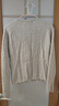 优衣库女装纽花圆领针织开衫/毛衣外套空调衫通勤秋冬新款481477 03 灰色 M 实拍图