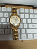 自动机芯指针式高档商务休闲夜光防水手表男款镂空非机械表 【日历款】金带金面 实拍图