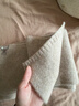 啄木鸟纯色韩版百搭羊毛混纺围巾显白柔软针织保暖情侣围脖新年送礼物 法式小围巾-奶昔白 实拍图