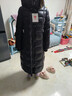 坦博尔鹅绒服女长款连帽收腰显瘦加厚保暖女士羽绒服550890D极光黑180 实拍图