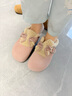 百丽（Belle）章若楠同款喵喵吐司毛毛勃肯鞋女2025冬新加绒棉鞋B2829DM5预售 粉色【章若楠同款】 36 实拍图