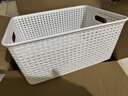名创优品（MINISO）格纹仿藤编收纳筐 桌面收纳盒宿舍办公杂物收纳篮 大号2个装 实拍图