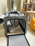 COCS猫包外出便携包手提式宠物包加大猫笼透气可折叠斜挎猫箱车载猫包 加大号深灰手提包（20斤内猫咪） 猫狗通用 实拍图