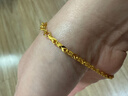 六福珠宝新年礼物 黄金手链如鱼得水小金鱼足金手链 计价 约4.29克 实拍图