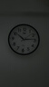 康巴丝（Compas）挂钟客厅 静音走时简约石英钟表挂墙时钟 c2855 黑色 26cm直径 实拍图