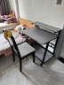 宅仕达电脑桌台式移动书桌卧室简易桌子带收纳办公学习写字小桌子DNZ-24 (灰黑)升级加厚款75*55cm+万向轮 实拍图