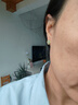 印象眸  和田玉银耳钉S925银镶玉耳钉幸运四叶草女款青白玉石耳饰 实拍图