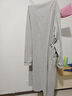 莫代尔全棉浴袍秋男士睡袍纯棉长袖浴衣和服爸爸大码连体睡衣春秋款男式 3663-浅灰 -长袖中长款睡袍 3XL 185 实拍图