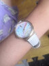 聚利时（Julius）简约大盘女士复古皮带手表时尚休闲数字生活防水石英腕表JA-1017 粉红色 实拍图