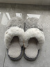 利达妮（TZLDN）买一送一棉拖鞋女士冬季2025新款室内家居一对保暖防滑情侣棉鞋男 白色+灰色【热卖款】 38-39 女+42-43男 实拍图