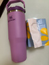 STANLEY保温杯水杯 折叠吸管杯户外运动 高颜值时尚大容量杯子新年礼物 【限量新色】丁香紫- 887ml 实拍图