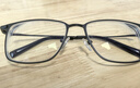 依视路（ESSILOR） 钻晶系列高清耐磨防蓝光近视超薄镜片专业配度数眼镜架男女镜框 金属-全框-2062GY-透明灰 镜框+依视路A4防蓝光1.67现片 实拍图