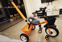 Babyjoey儿童三轮车脚踏车1-3-5岁 简易自行车多功能手推车小蜜蜂橙色 实拍图
