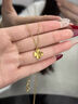 中国黄金（CHINA GOLD）18K金四叶草吊坠女款百搭K金项链新年好生日520送女朋友老婆礼物 18K金四叶草吊坠约0.15g【赠银链】+玫瑰礼盒 实拍图
