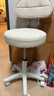 卓博凳子吧台椅升降椅美容凳滑轮凳转椅圆凳靠背椅子BTY03米白 实拍图