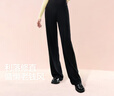 SIINSIIN【鞠婧祎同款】加绒直筒裤女新款秋冬休闲裤阔腿裤子显瘦瑜伽裤 【薄绒款】常规-显瘦黑 （6D暖皮科技） L 【121-135斤】 实拍图