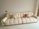 冬熊棉花糖真皮沙发法式奶油风客厅小户型轻奢白色钢琴键云朵沙发 【大四人位3.1米】 头层真皮【旗舰版】凝胶记忆棉+6CM紫罗兰 实拍图