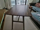 巨齐餐桌家用小户型轻奢简约现代桌子出租房用长方形饭桌餐饮商用桌椅 胡桃色(送货上门) 120cm 长 60cm宽 75cm高 单桌 实拍图
