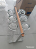 鸥欣进口玻璃杯家用耐热透明果汁泡绿茶杯290ml六只装+杯架+托盘套装 实拍图