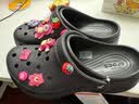 卡骆驰（CROCS）厚底云朵洞洞鞋户外休闲时尚一脚蹬沙滩鞋拖鞋 206750 206750-001 36 -37 实拍图