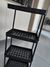 小推车置物架落地卫生间多层厨房移动零食蔬菜卧室床头收纳储物架 【四层】黑色送4轮【买一赠一】 【活动中】 实拍图