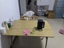 莱伦森餐桌椅组合家用小户型吃饭桌子仿实木长方形出租房一桌四椅套装 原木桌 一桌四椅【白色皮革垫】 120cm 长80cm宽75cm高 实拍图