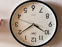 康巴丝（Compas）挂钟客厅 简约静音客厅石英钟表挂墙时钟 c2866 黑色 30.5cm直径 实拍图