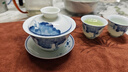 苏氏陶瓷三才盖碗手绘青花陶瓷薄胎功夫泡茶碗带两个茶杯礼盒装 实拍图